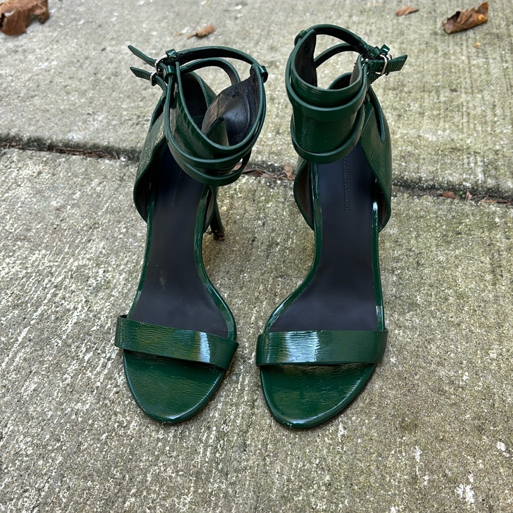 Alexander Wang green strappy heels